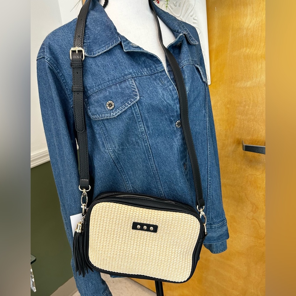 Silvia Straw Camera Bag by Pretty Simple
